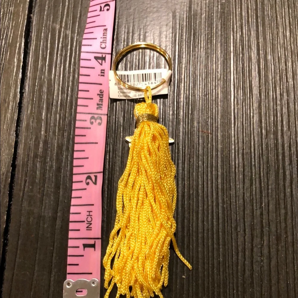 Yellow Tassel Keychains lot of 28